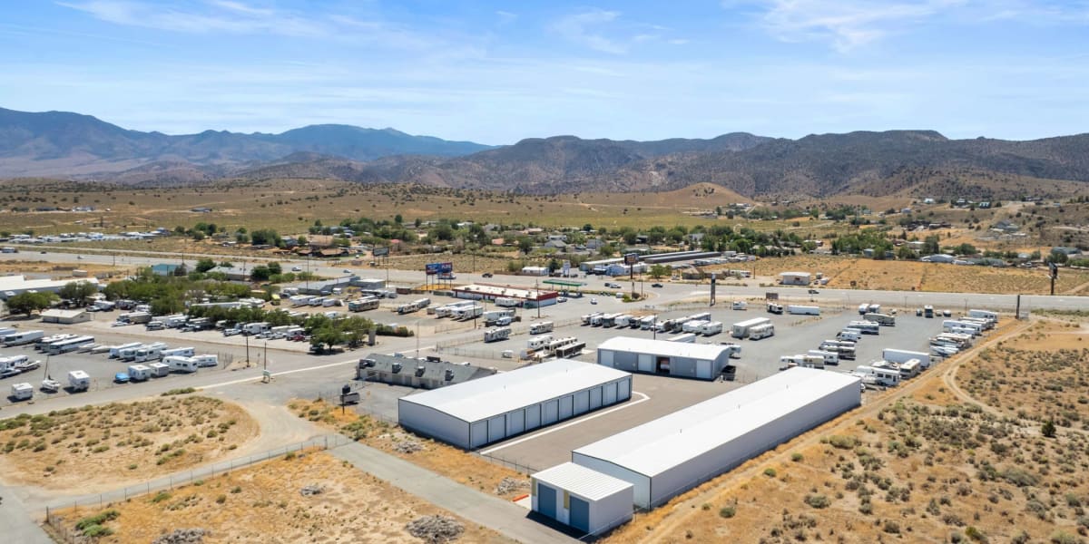 Overhead property photo at Sierra Boat and RV Storage in Carson City, Nevada
