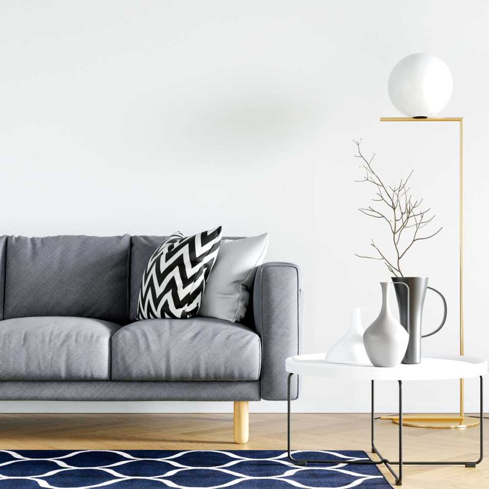 Model living space at 570 Washington in New York, New York