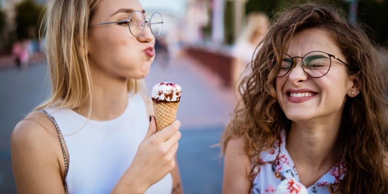 Residents out for ice cream near Olde Forge Townhomes in Perry Hall, Maryland