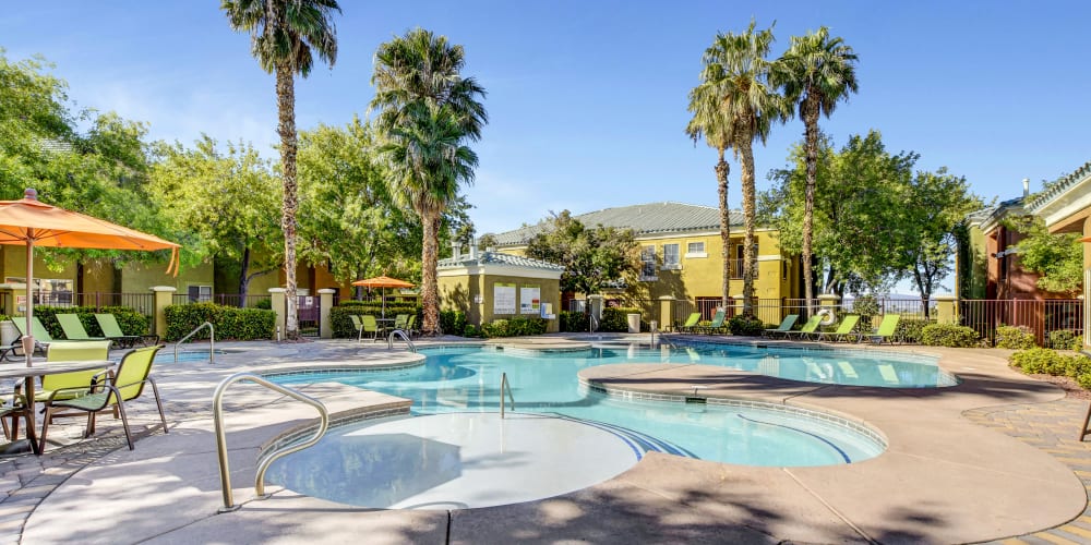 Sparkling pool at Arroyo Grande Apartments in Henderson, Nevada