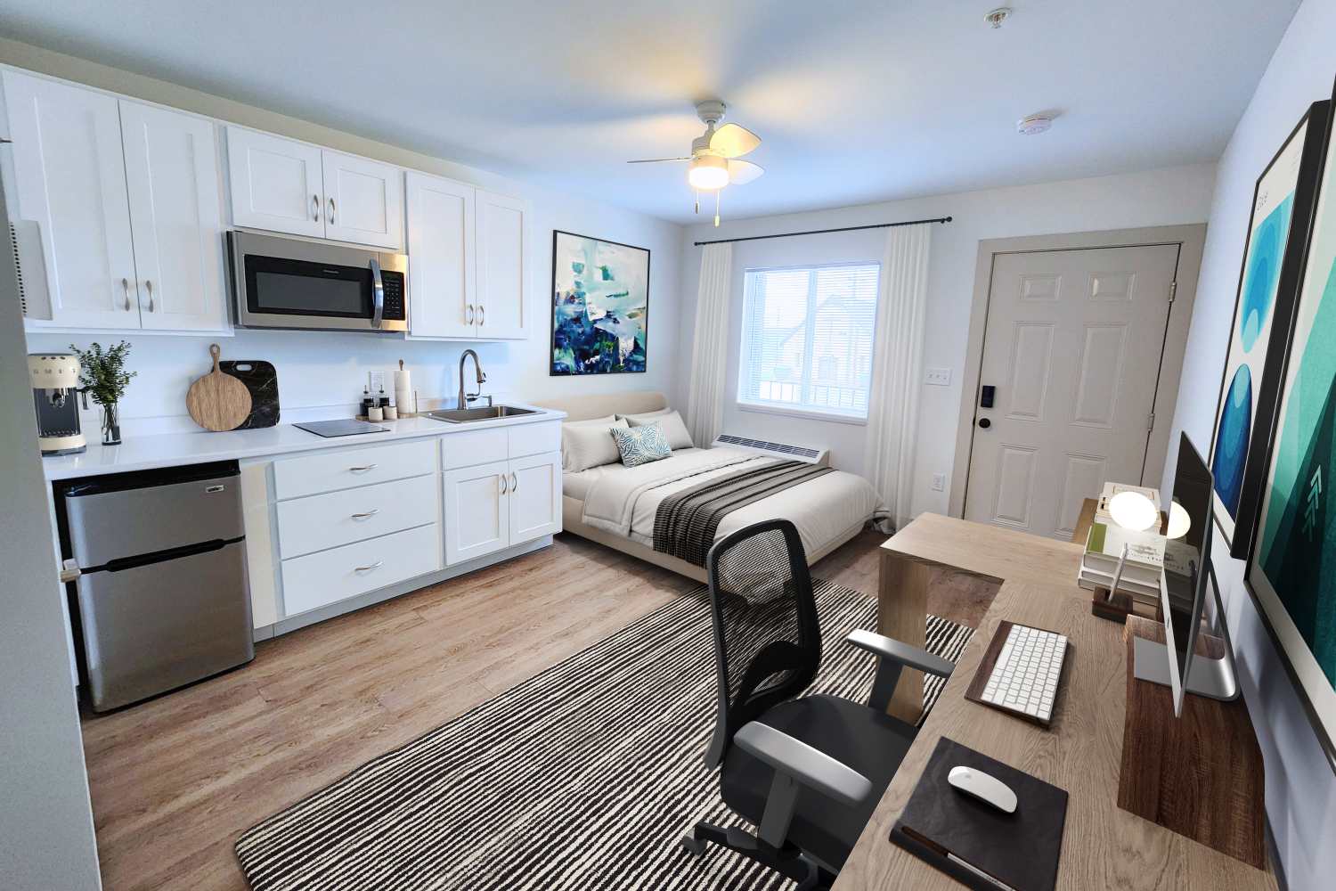 Virtually Staged Studio Apartment Home in Petersburg, VA