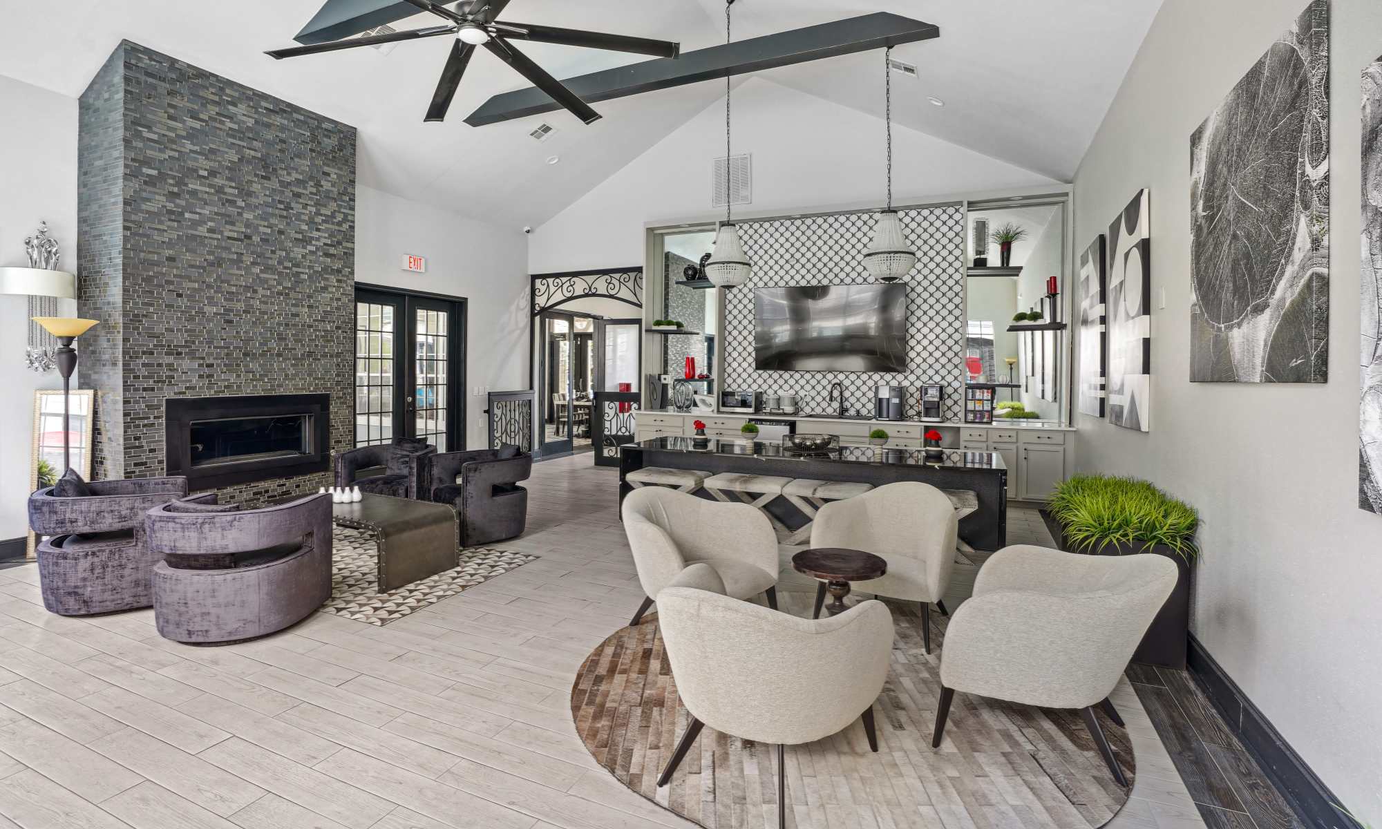 Modern clubhouse at Calder in Round Rock, Texas