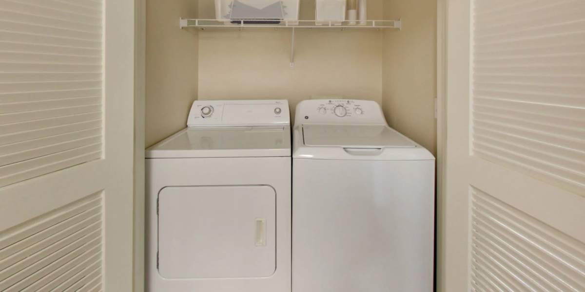 Washer and dryer at Hawthorn Village Apartments in Napa, California