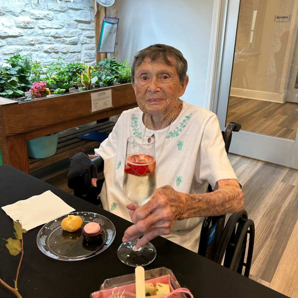 Resident at salon at Landing at Watermere Woodland Lakes in Conroe, Texas