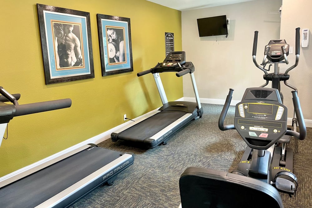Resident fitness center at The Abbey at Copper Creek in San Antonio, Texas