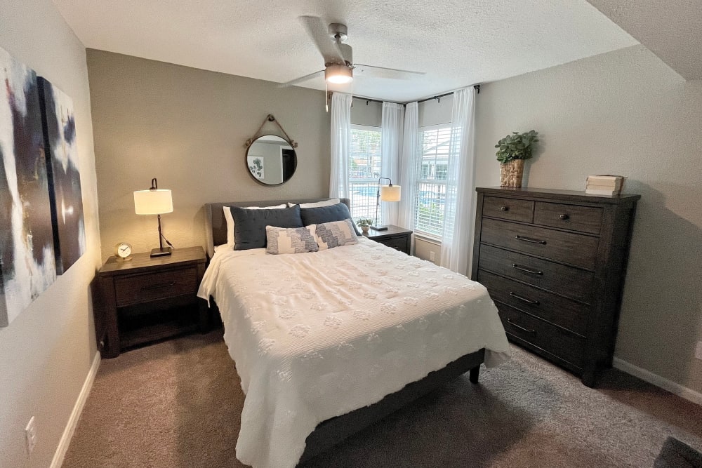 Spacious bedroom at The Abbey at Energy Corridor in Houston, Texas