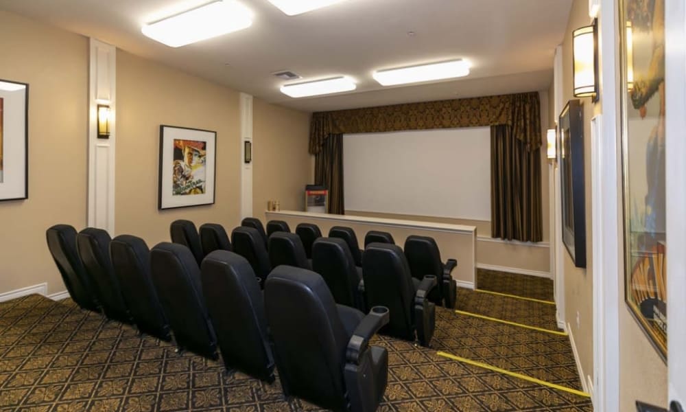 Movie theatre at Lakeshore Assisted Living and Memory Care in Rockwall, Texas