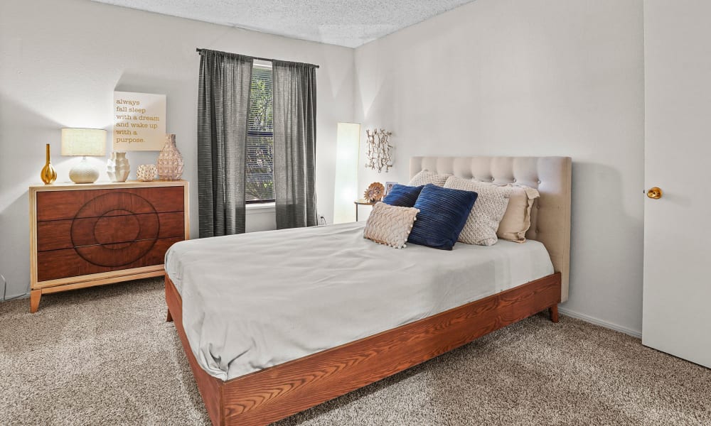 Bedroom at Raintree Apartments in Wichita, Kansas