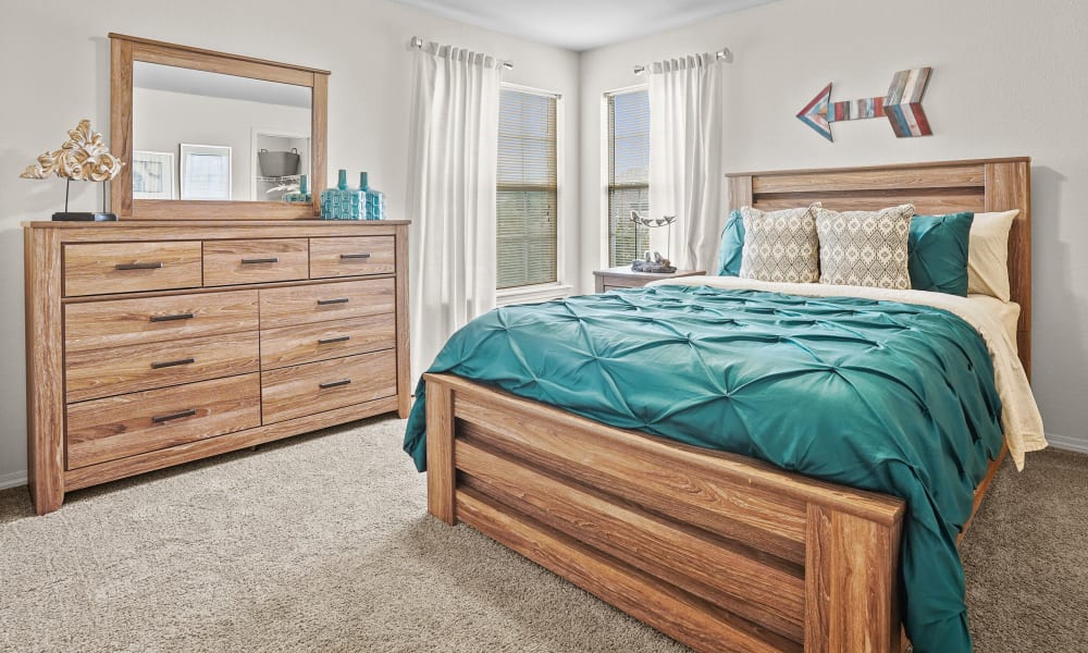 Bedroom at Villas of Waterford Apartments in Wichita, Kansas