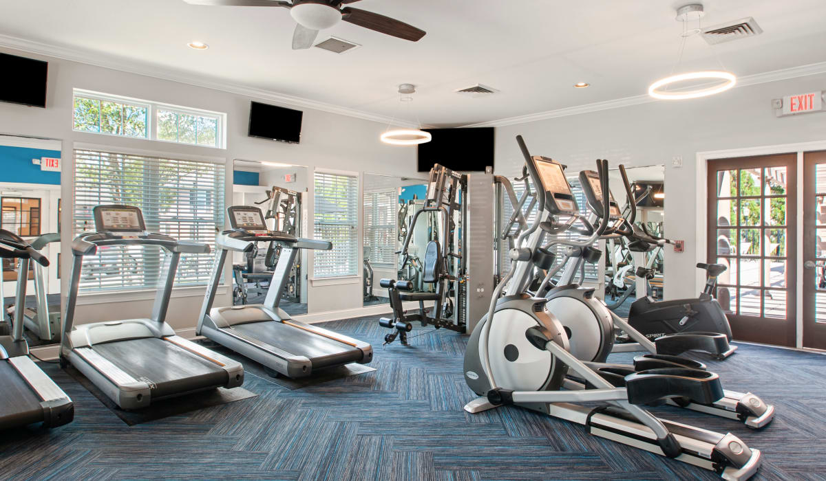 Updated fitness center at Montgomery Manor Apartments & Townhomes in Hatfield, Pennsylvania