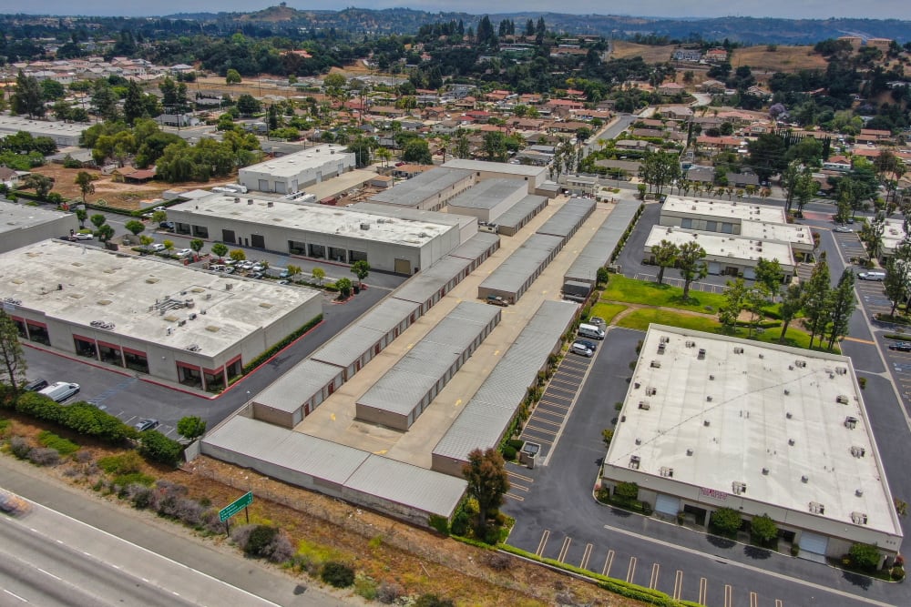 Outdoor storage units at San Dimas, California