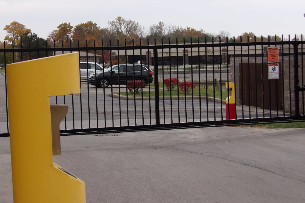 Gated entry at Signature Self Storage in Carmel, Indiana