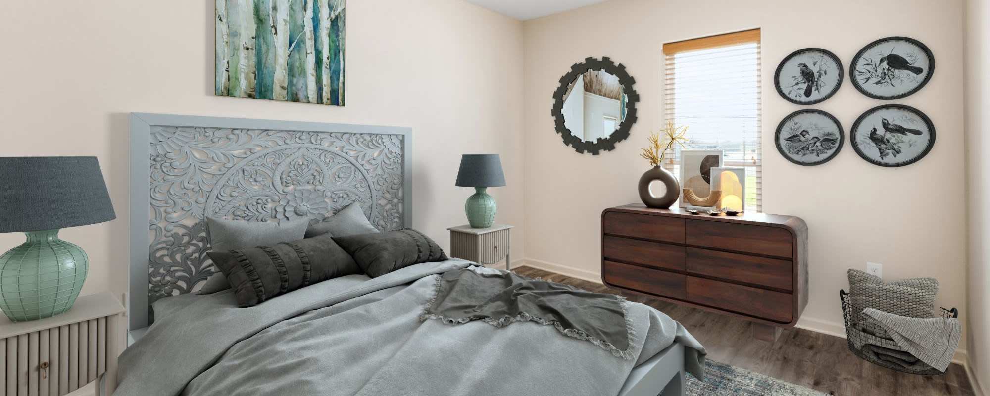 Bedroom area at Lofts at Capricorn in Macon, Georgia 