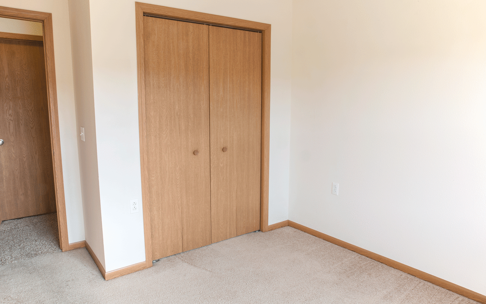 Closed bedroom closet at West Towne in Ames, Iowa