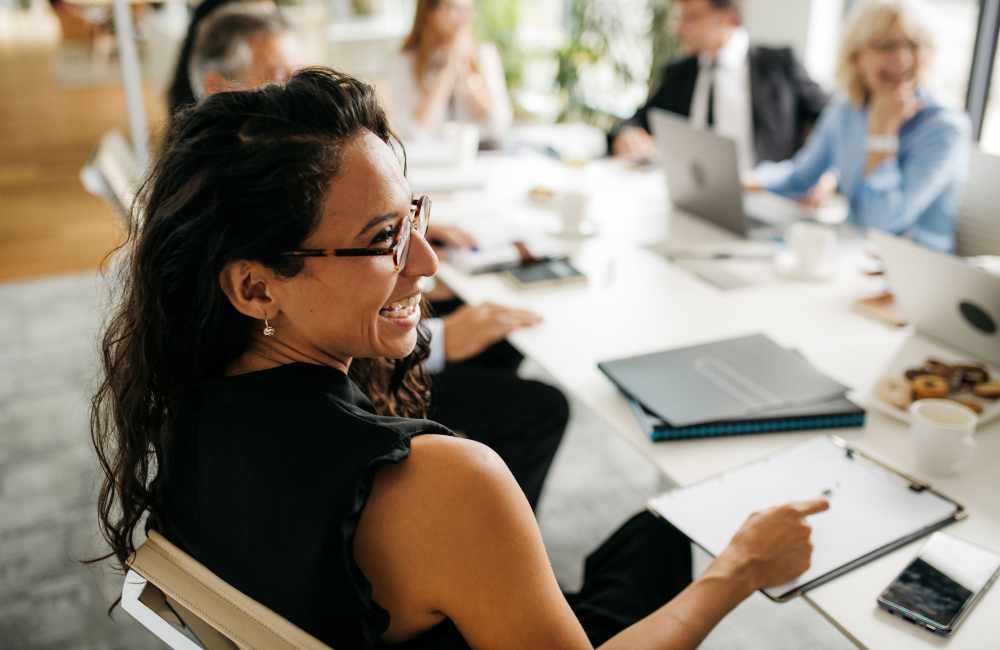 Resident participating in a meeting at work near Hawthorne Park in Memphis, Tennessee