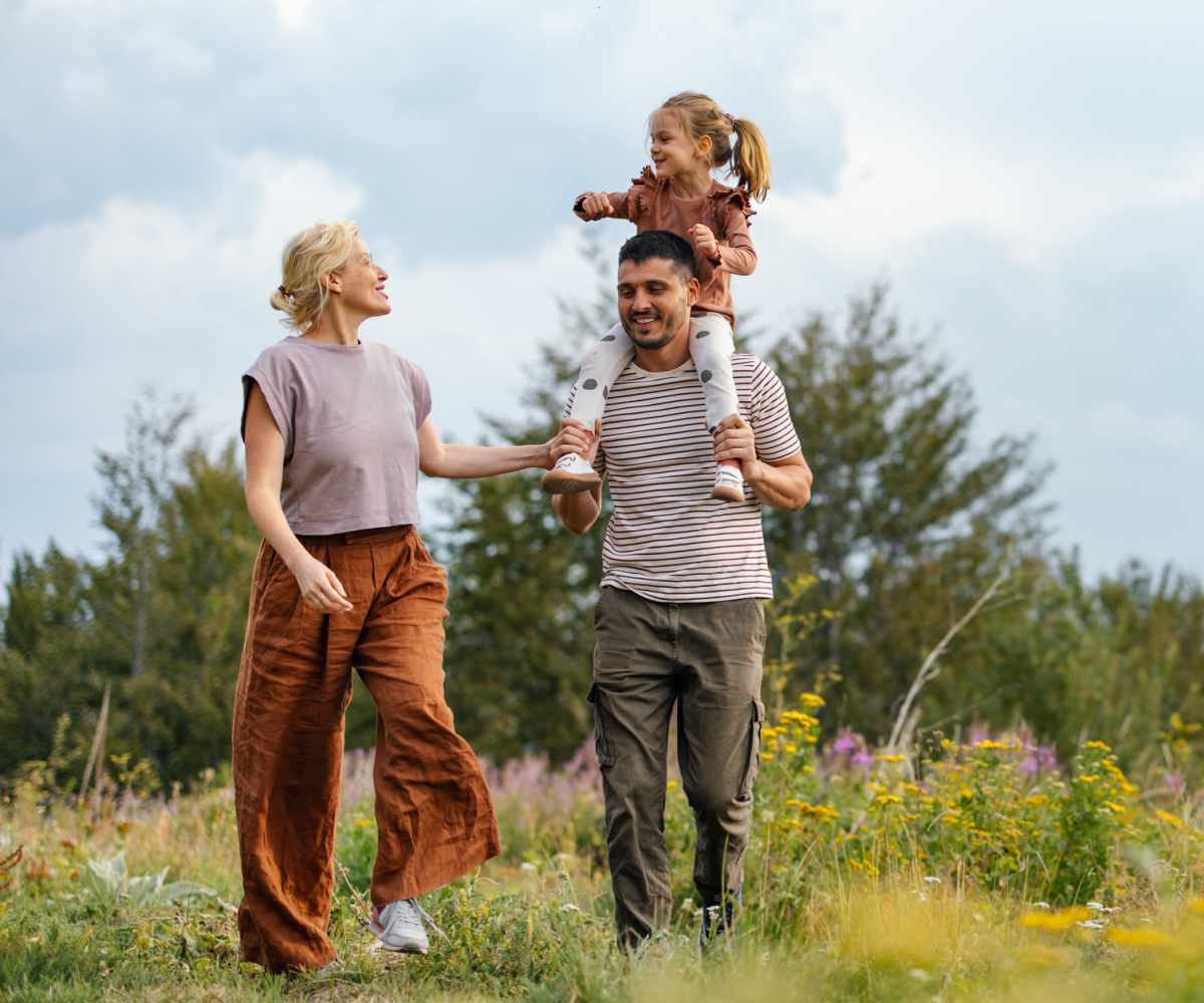 Family enjoying the outdoors near Highland Glen in Scottsburg, Indiana 