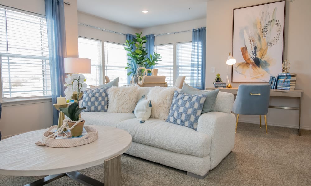 Living room at 24Hundred Apartments in Oklahoma City, OK