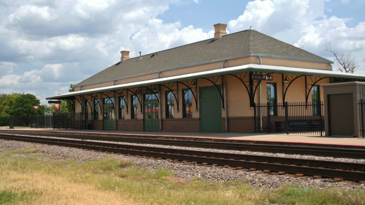 Historic depot in rural Mineola, Texas