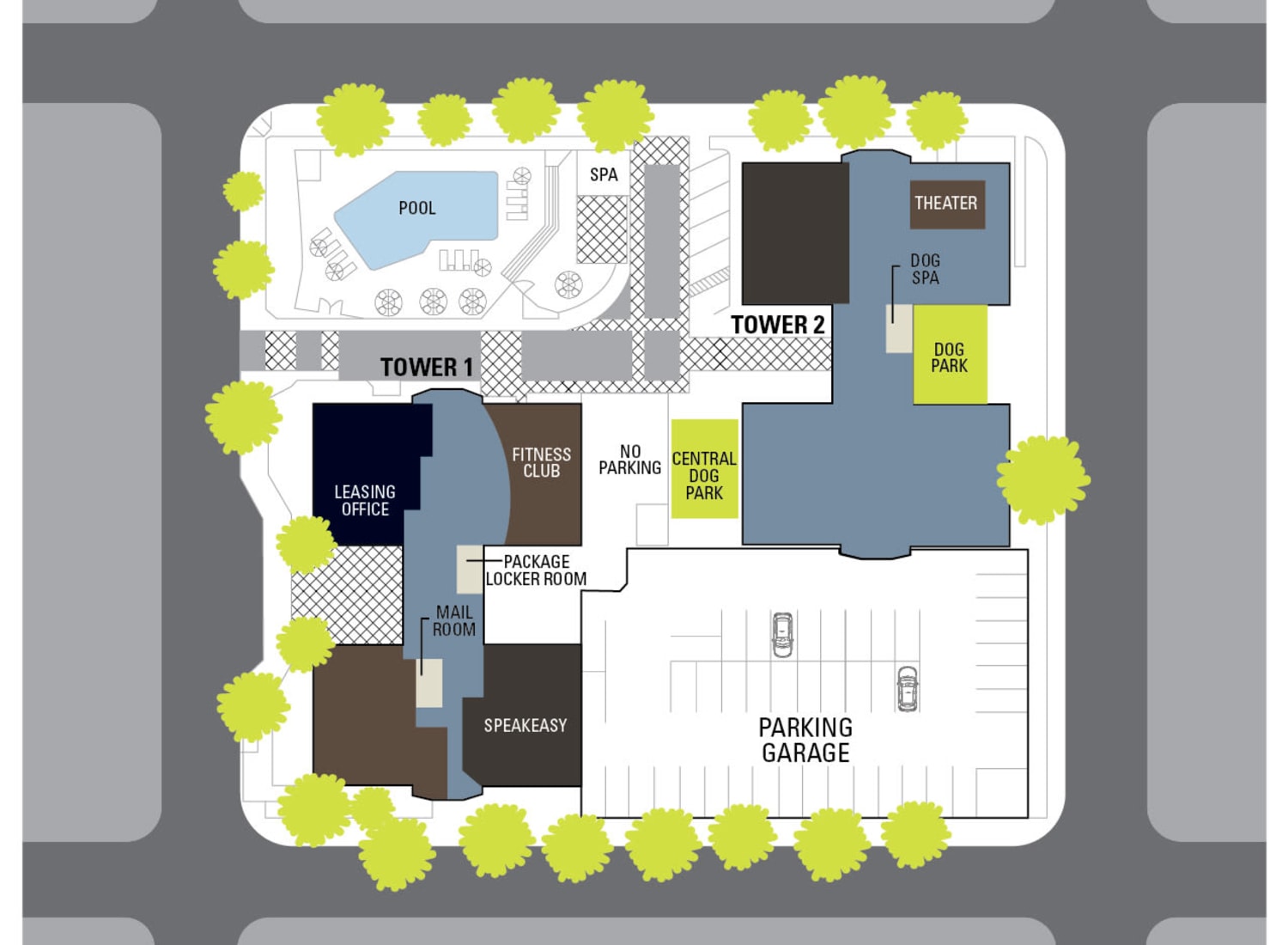 Community site map for The Mill at First Hill in Seattle, Washington
