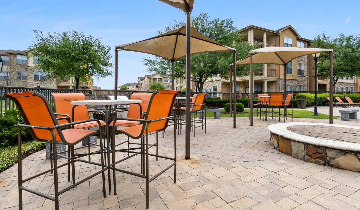Outdoor lounge at Park Avenue at Boulder Creek in Houston, Texas