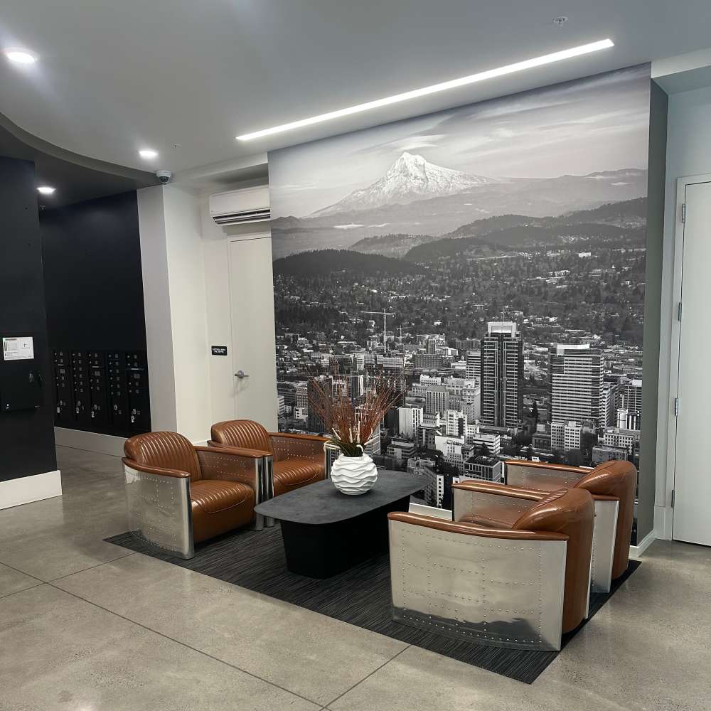 Building lobby at DOCK 59 in Portland, Oregon