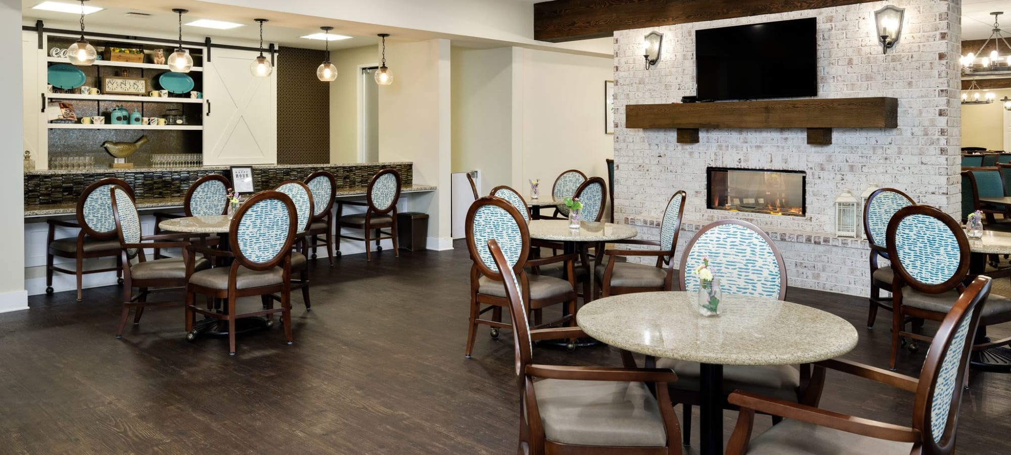 Dining room at The Claiborne at Shoe Creek in Central, Louisiana