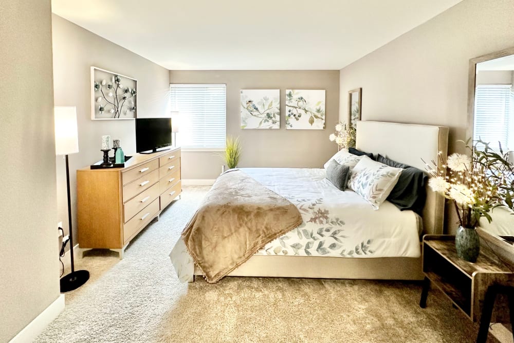Bright and airy main bedroom 