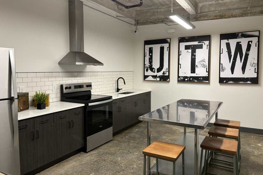 Shared catering event kitchen at Union Terminal Warehouse in Jacksonville, Florida