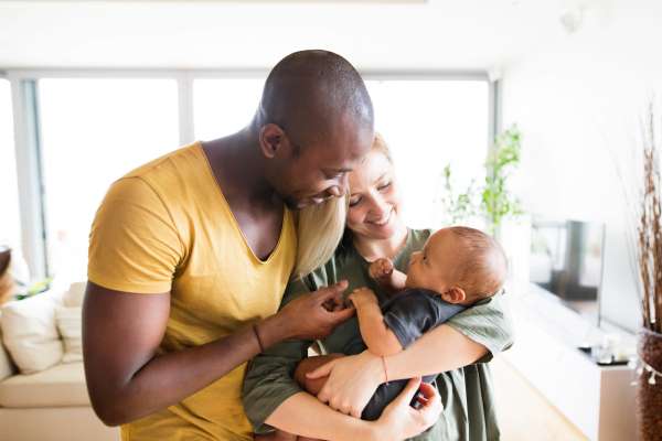 Residents holding a baby at Preserve at Steele Creek in Charlotte, North Carolina