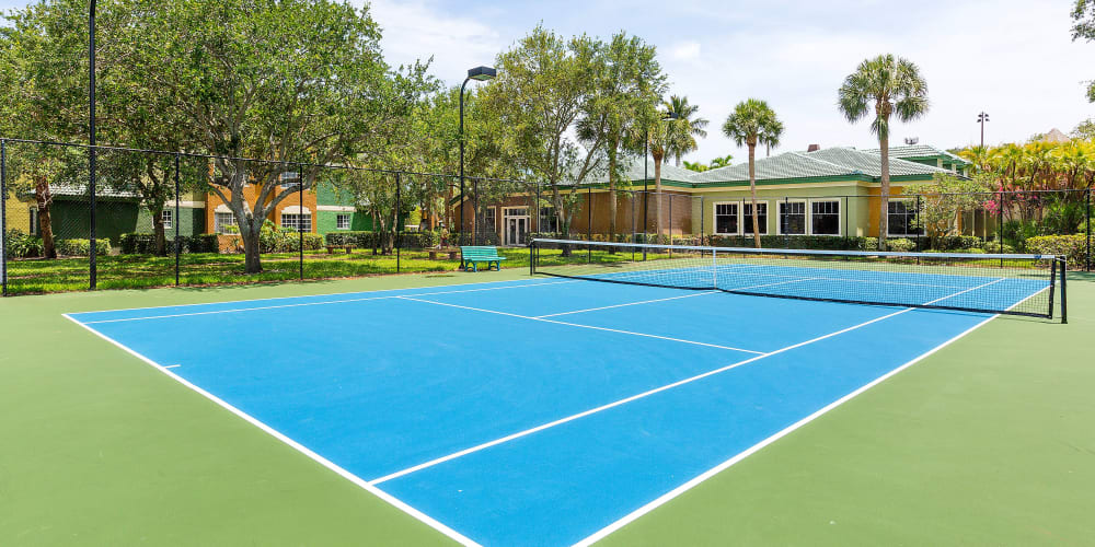Tennis courts at Sanctuary Cove Apartments in West Palm Beach, Florida
