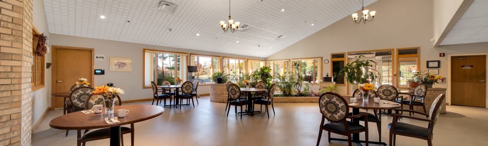 Dining area at Wellington Place at Biron in Wisconsin Rapids, Wisconsin