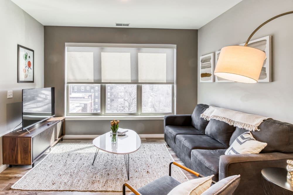 Beautiful Living Room at Tribeca STL in St. Louis, Missouri