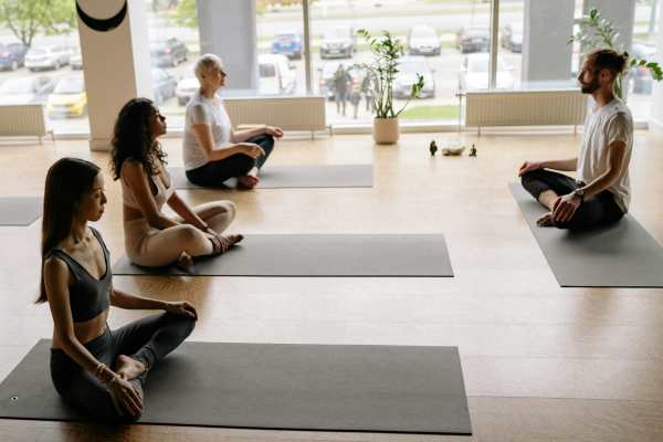 Resident doing yoga near Ardan in Dallas, Texas
