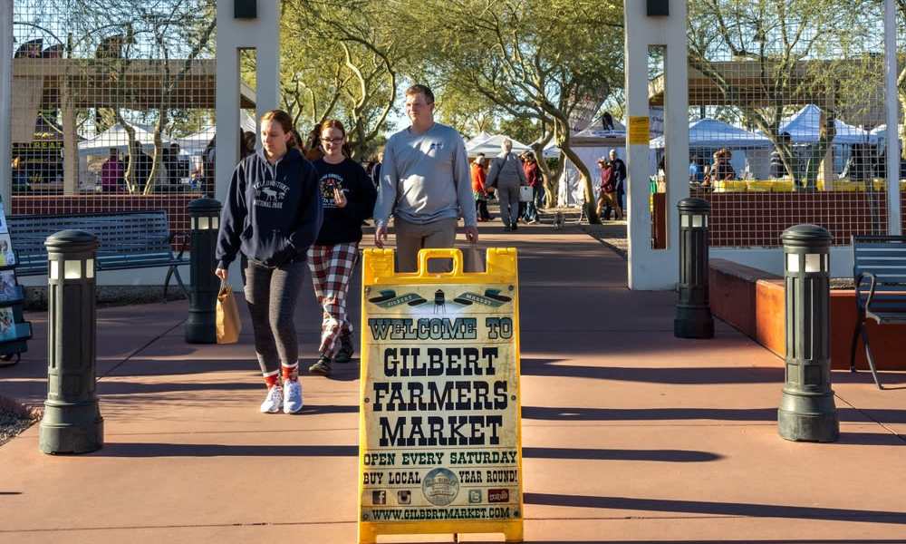 Community farmers market at The Havenly Gilbert in Gilbert, Arizona 