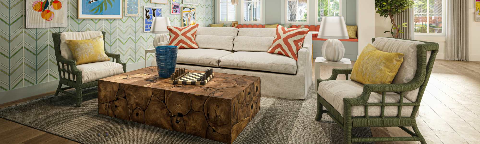 Resident lounge at Romero Apartments in Pensacola, FL