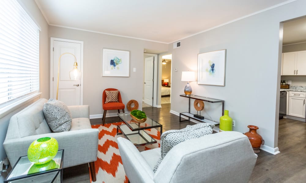 Model living room at Beckett Park in Smyrna, Georgia