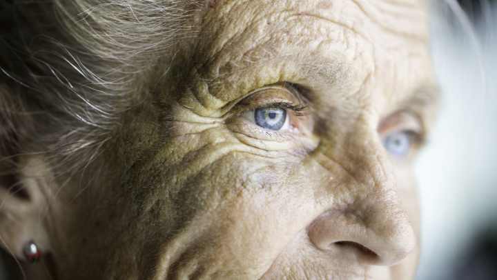 Zoomed in Old lady face