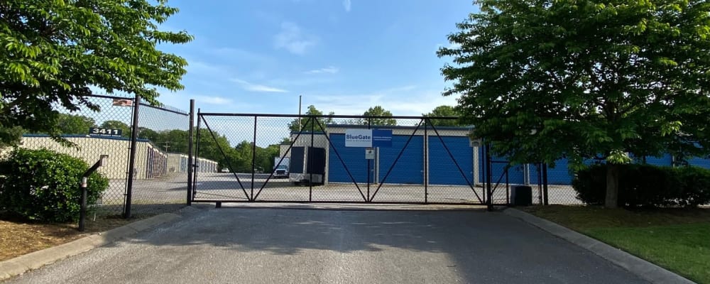 Electronic gate access at a BlueGate Boat & RV Storage location.