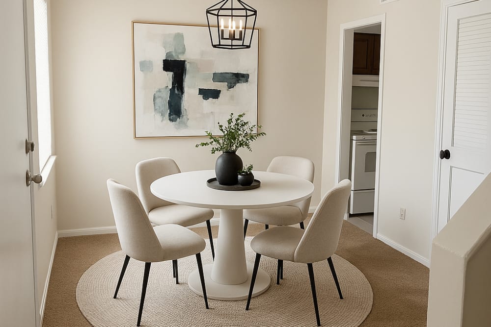 Dining room at Crown Villa Apartments in Savannah, Georgia