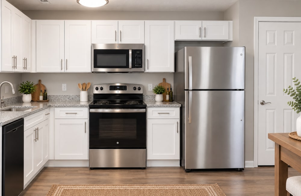 Fully equipped kitchen at Mountain Brook Townhomes in Nashville, Tennessee