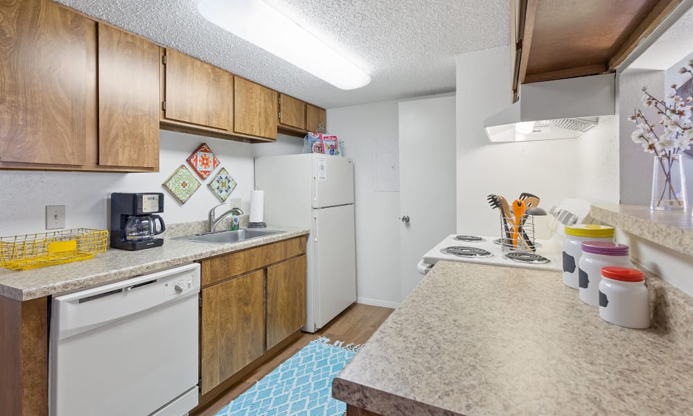 Kitchen at Cimarron Trails Apartments in Norman, Oklahoma