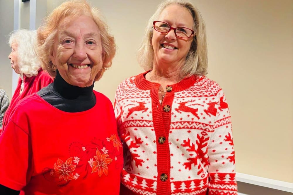 Christmas sweaters at Legacy Living Green Township in Cincinnati, Ohio