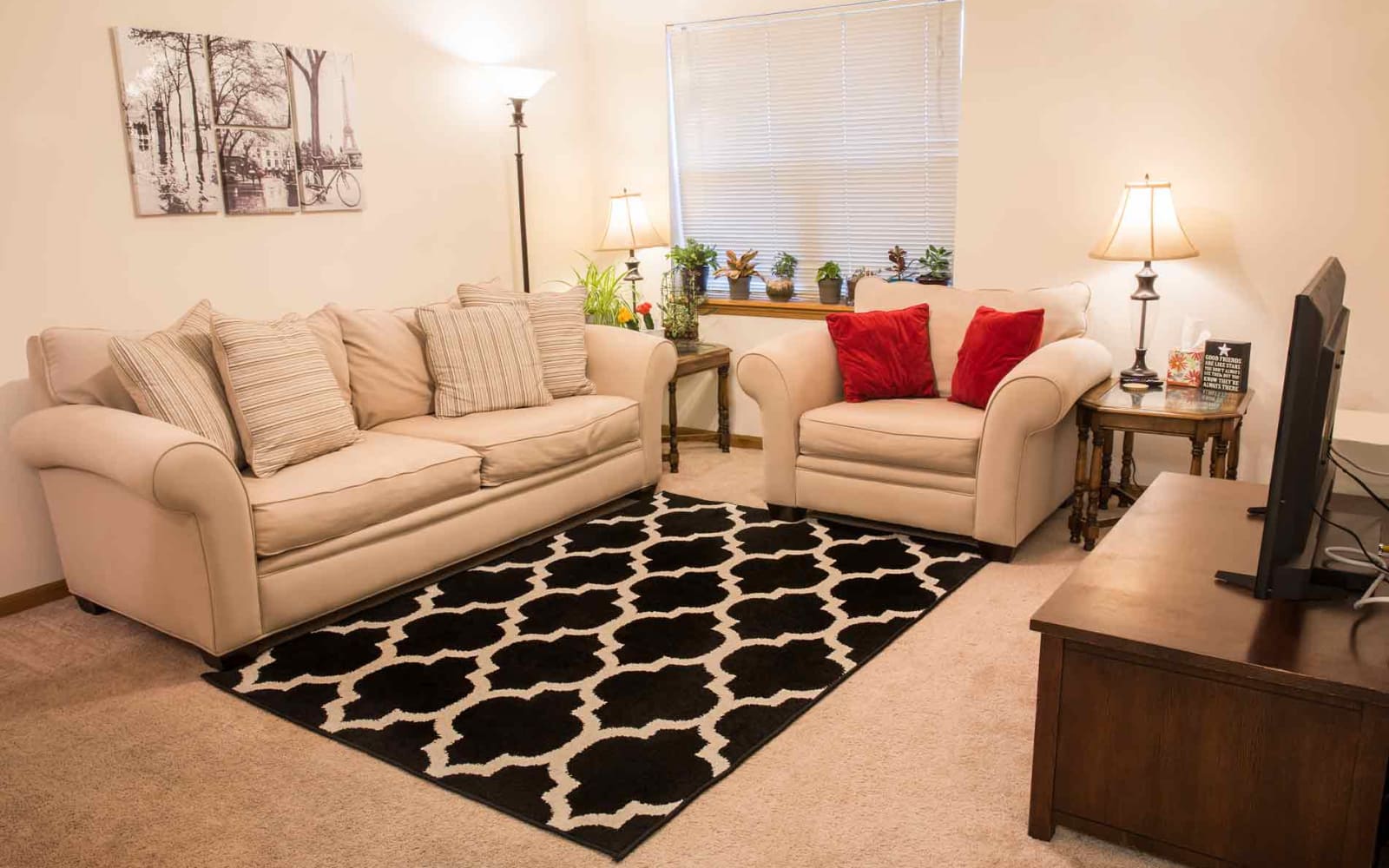 Cozy living room at West Towne in Ames, Iowa