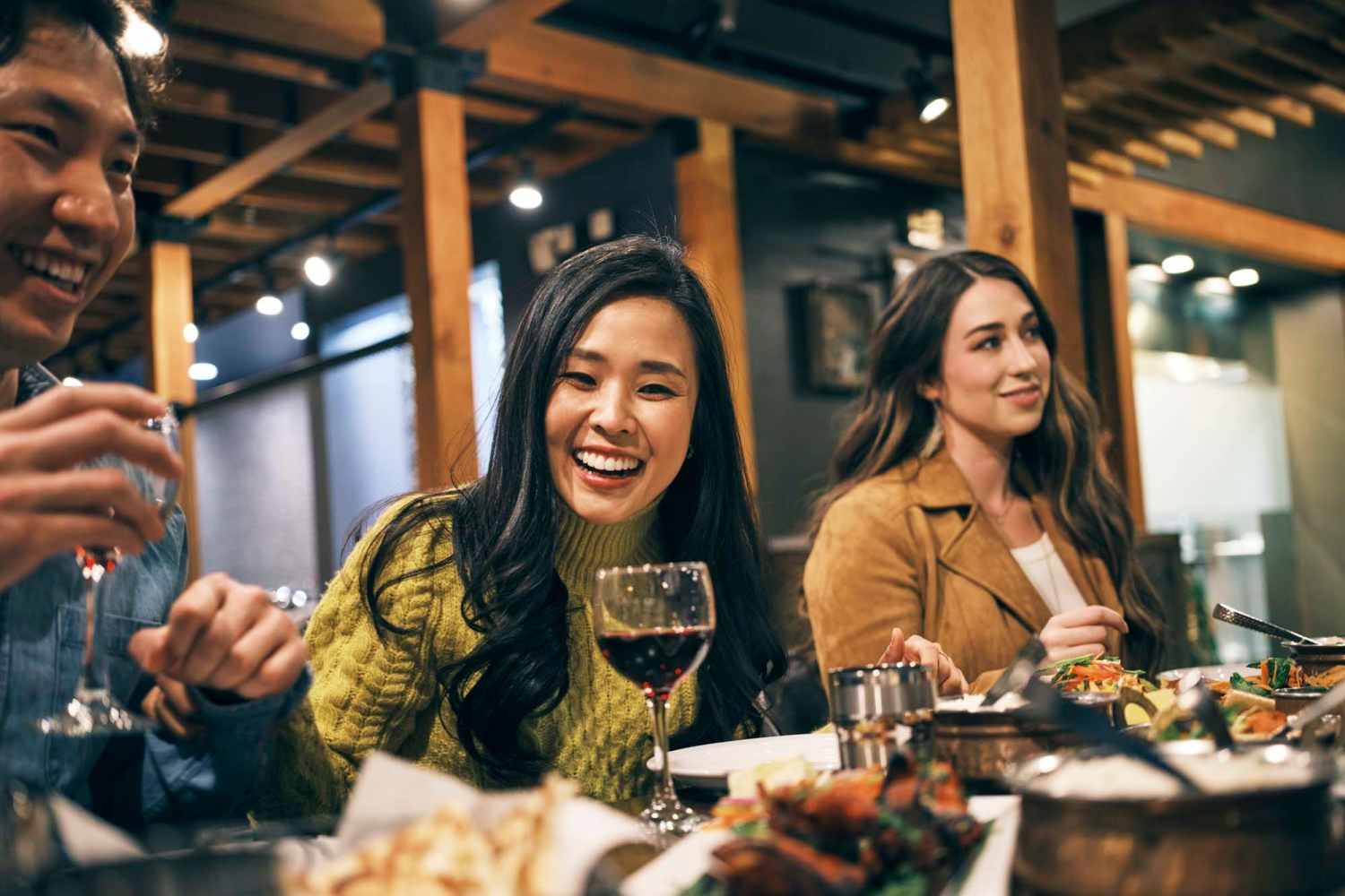 Residents having food in restaurant near Cumberland Manor in Indianapolis, Indiana