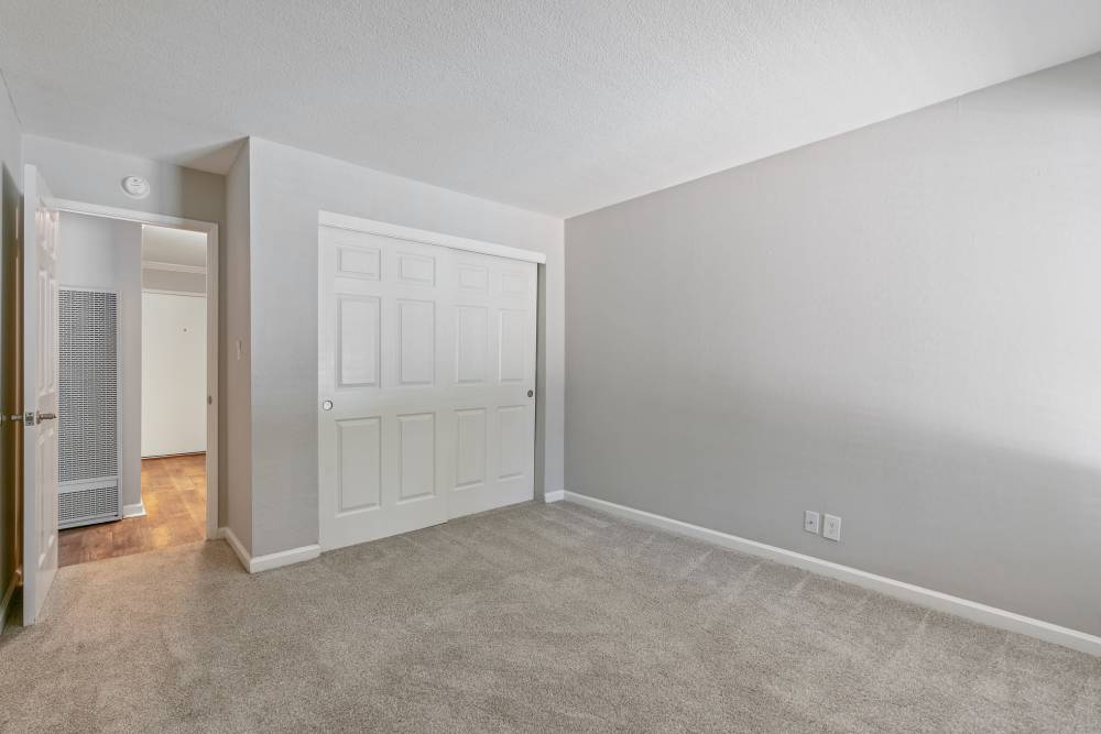 Spacious kitchen with wood-style flooring at Flora Condominium Rentals in Walnut Creek, California