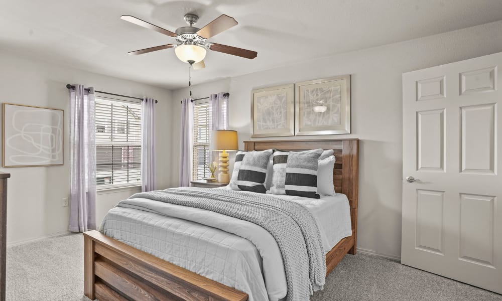 Bedroom at Mission Point Apartments in Moore, Oklahoma