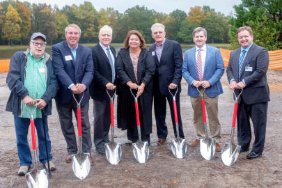 Our team in the opening ceremony at Avenida Watermarq at Germantown senior living apartments in Germantown, Tennessee in November 2018