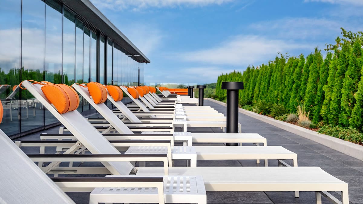 Roof top area at Optima Verdana® in Wilmette, Illinois