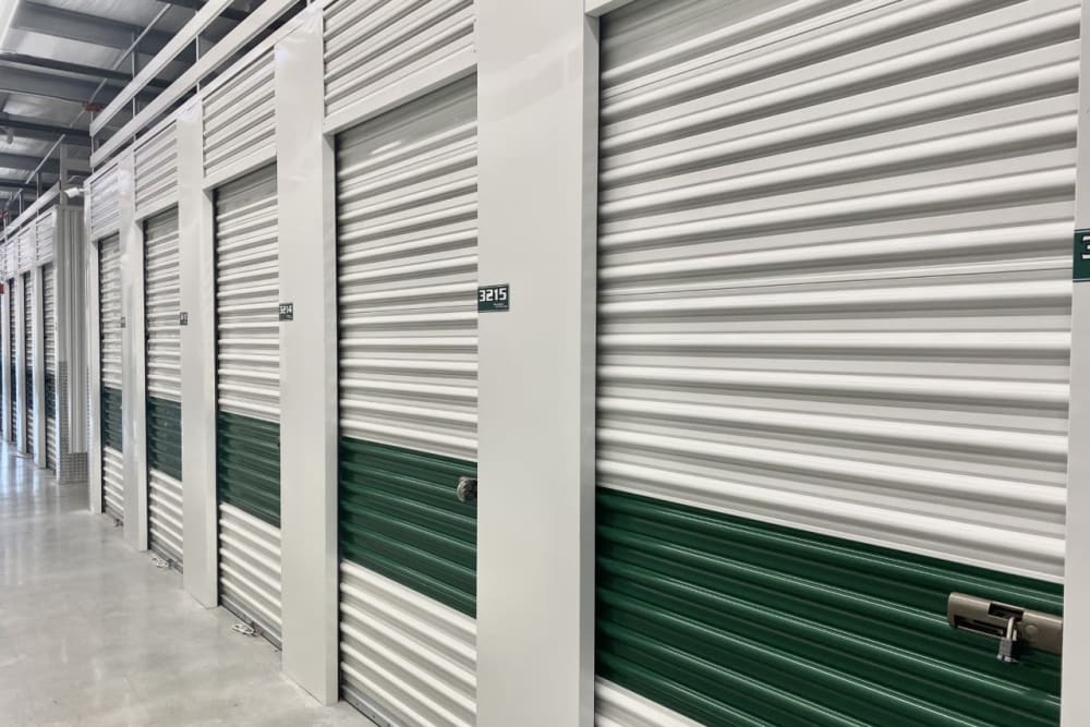 Storage unit doors at Burlington Self Storage - Wilmington in Wilmington, Massachusetts