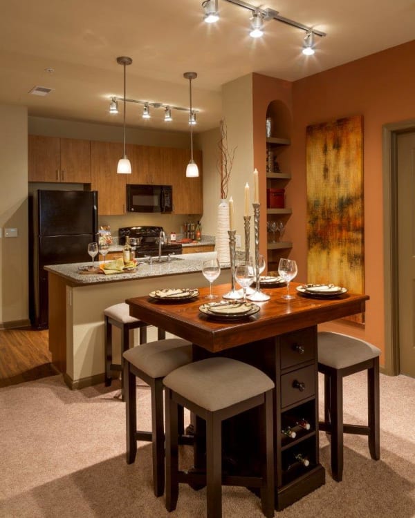 Fully equipped kitchen at The Addison at South Tryon in Charlotte, North Carolina